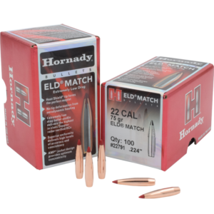 Hornady 22 Cal .224 75 gr ELD-Match
